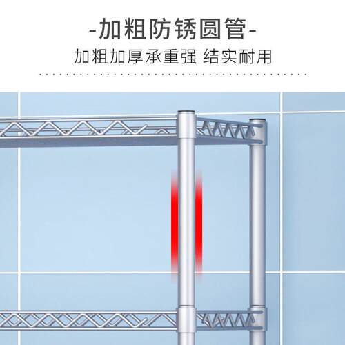 置物架家用落地杂物货架多层储物架客厅整理铁架厨房微波炉收纳架