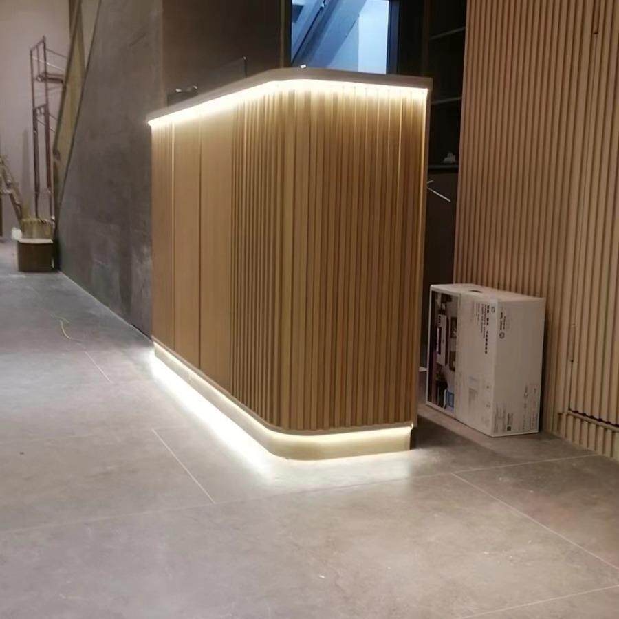 全铝收银台柜小型柜台饭店转角吧台桌商用酒店前台接待台酒柜商务