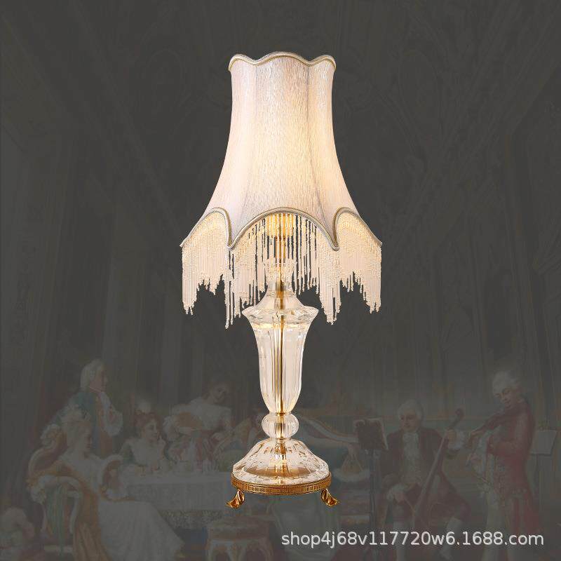 欧式台灯奢华卧室房间床头柜装饰灯宫廷水晶欧美法式浪漫床头灯