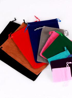 采购产宝品10多尺装寸多颜色天鹅绒袋，MCI拉绳珠包袋，礼品0红布