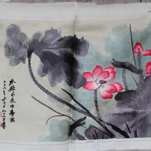 片风景批发办公室苏州客厅餐厅绣苏绣挂画手工装饰画书房刺绣山水