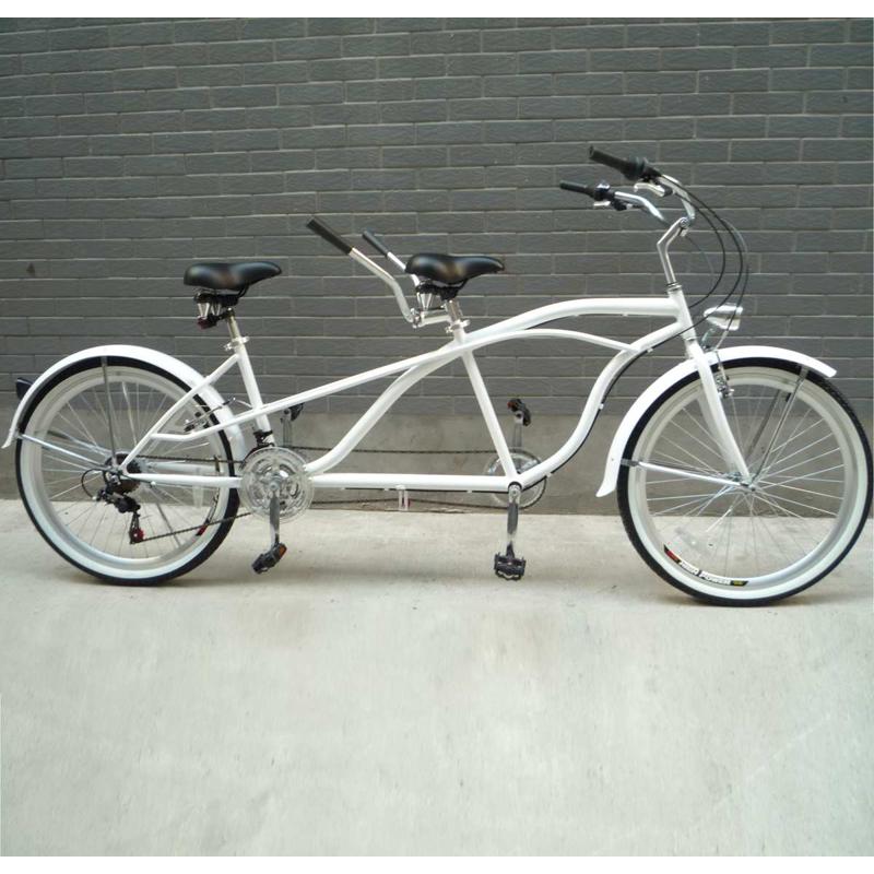 复古双人自行车俩人车2人骑单车shimano18速亲子情侣车24寸26寸