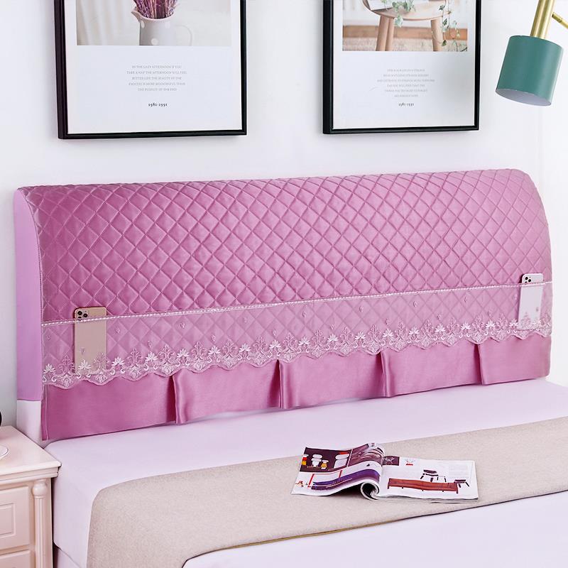 床头罩简约现代全包床头套软包皮床木板铁床架保护形欧式布艺靠背