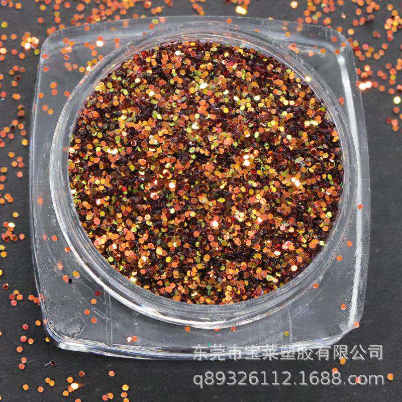 细薄耐高温闪光粉渐变色角度变色粉 混色六角变色龙金葱粉美妆粉