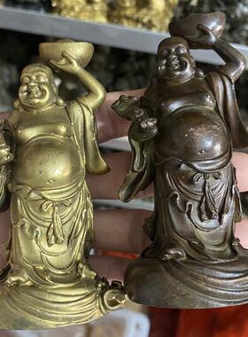 举宝弥勒佛摆件仿古工艺品如意元宝佛摆件古玩佛像摆件