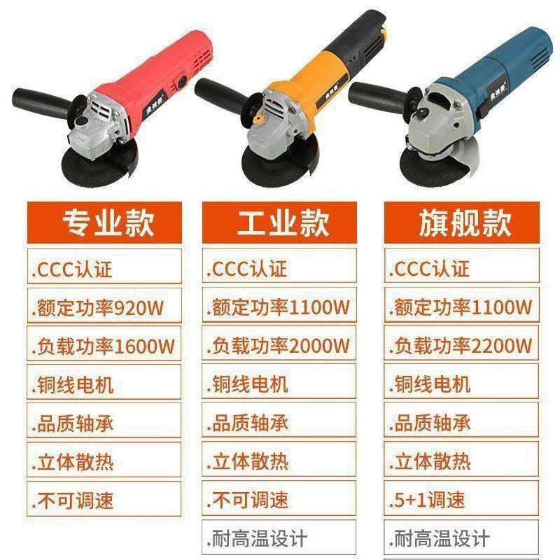 金诚泰多功能工业级调速角磨机磨光手磨打磨切割机手砂轮电动工具图片
