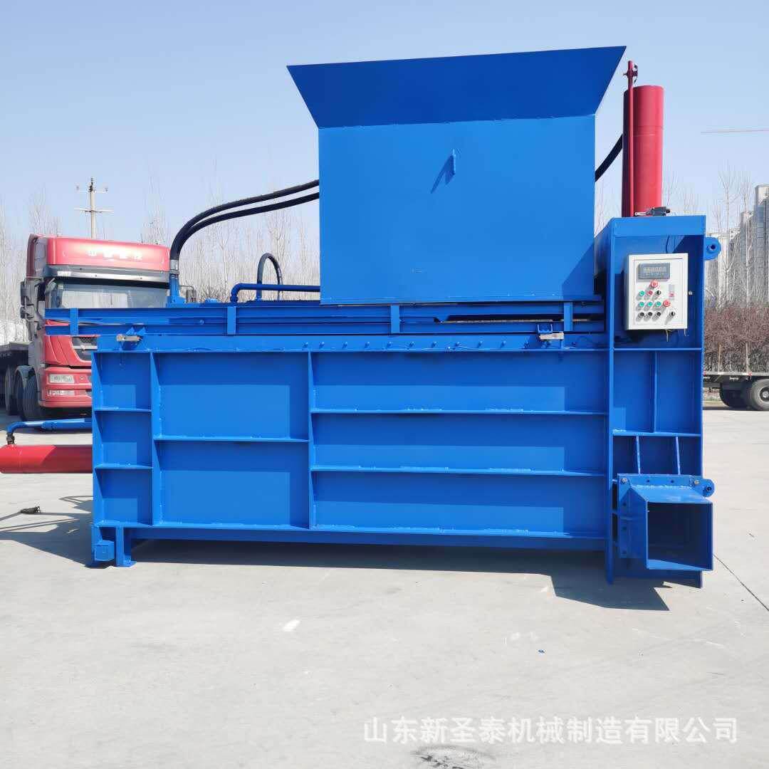 高密度秸秆压缩打包机报价全自动秸秆稻草打包机卧式稻壳压块机