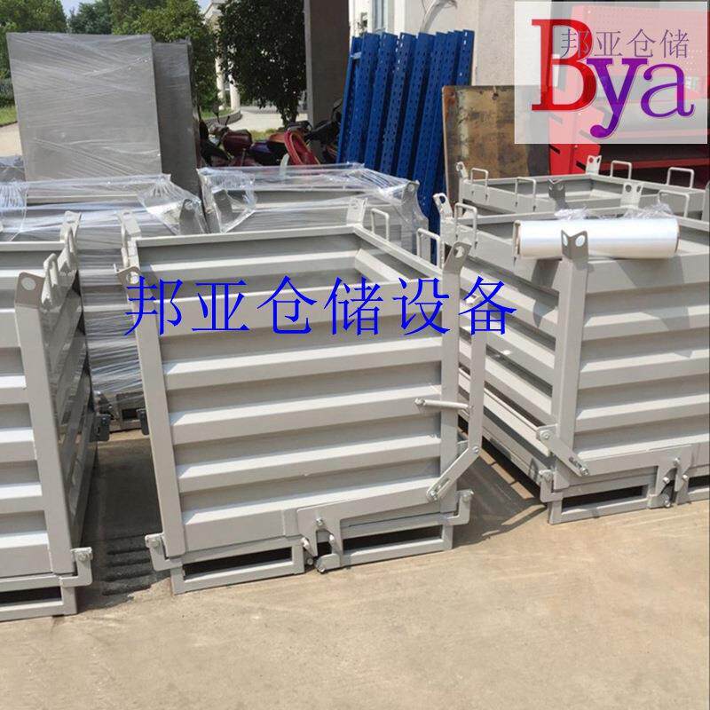 邦亚大型重型工业铁屑箱车间废料车铁屑车叉车式移动工具车可翻转