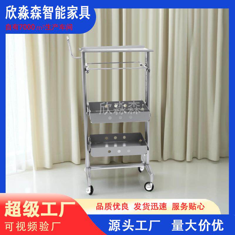 新款美发推车发廊工具车多功能美发杠车理发店烫染推车杠车收纳车