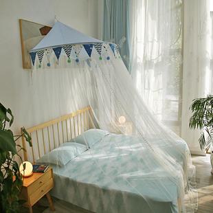 HX蚊帐家用儿童男孩落地宫廷免安装 1.5m1.8床可拆洗防尘加 1米35