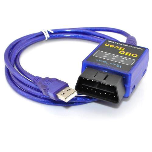 USB ELM327 OBD汽车检测仪 引擎清故障码保养灯ABS气囊行车电脑