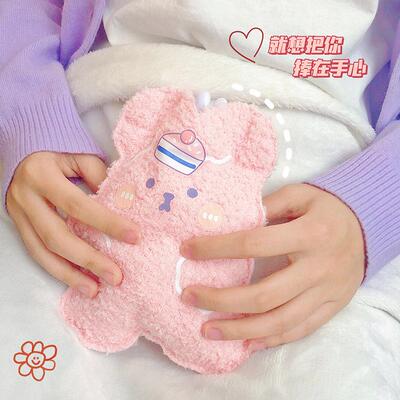 PVC water-filled cartoon plush hot water bottle, suitable fo