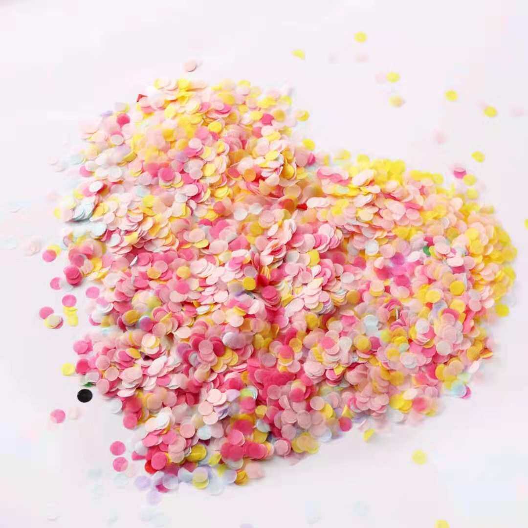 气球圆形亮片填充物波波气球装饰撒花圆形亮片气球填充物厂家批发