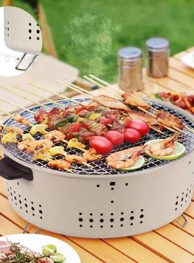 Portable Barbecue Grill Korean Charcoal Stove Stainless Stee