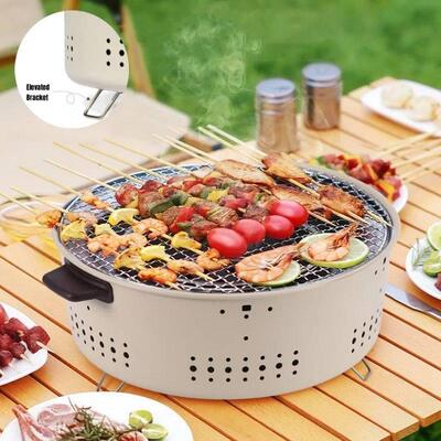 Portable Barbecue Grill Korean Charcoal Stove Stainless Stee