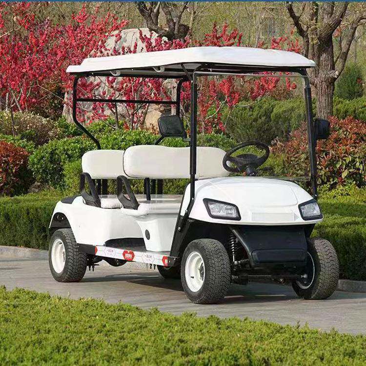 电动高尔夫球车四轮代步车景区游览观光车4+2座敞篷式高尔夫球车
