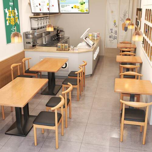 奶茶店专用桌子餐饮商用网红小方桌简约咖啡桌快餐店桌椅吃饭餐桌