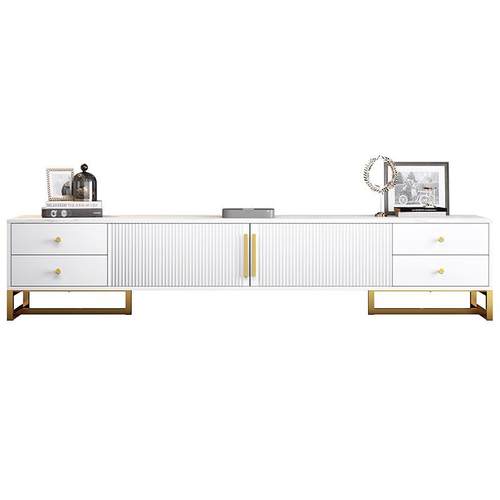 茶几电视柜组合极简轻奢高级感简约小户型落地一整套收纳柜一体柜