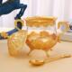 罐家用调料罐金色大号密封防颜潮玻璃331带蓄盖储罐高档奢华高值