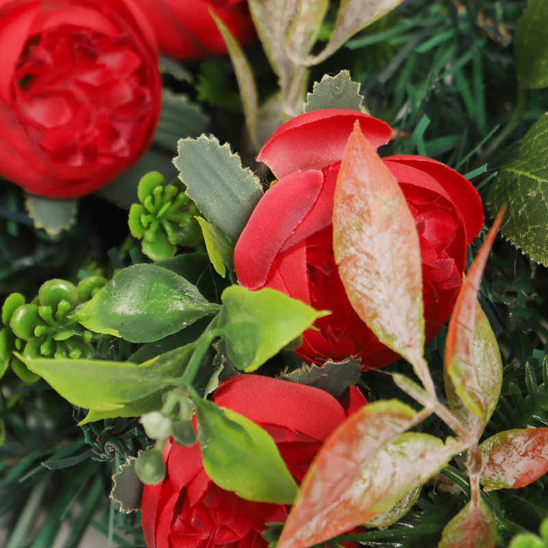 鸿禹 春季仿真花红色茶苞绣球门楣门挂 家居婚庆pvc装饰挂件,鲜花速递/花卉仿真/绿植园艺,仿真绿植,淘宝优惠券,粉丝福利购,淘宝优惠卷