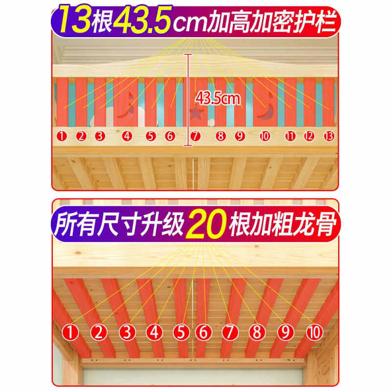 【24小时闪发】森喜鹿实木儿童上下床双层床高低床两层子母床松木