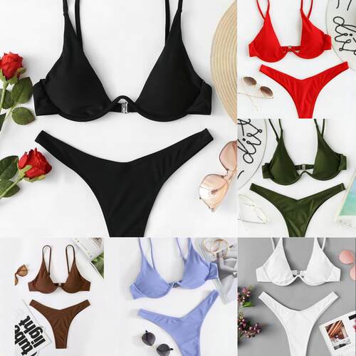 Bikini split body steel ring two swimsuits for women