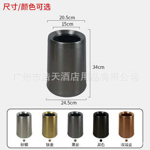 卧室客厅颜双层垃圾桶奢轻家用桶房间酒店客房不锈钢高卫生商用值