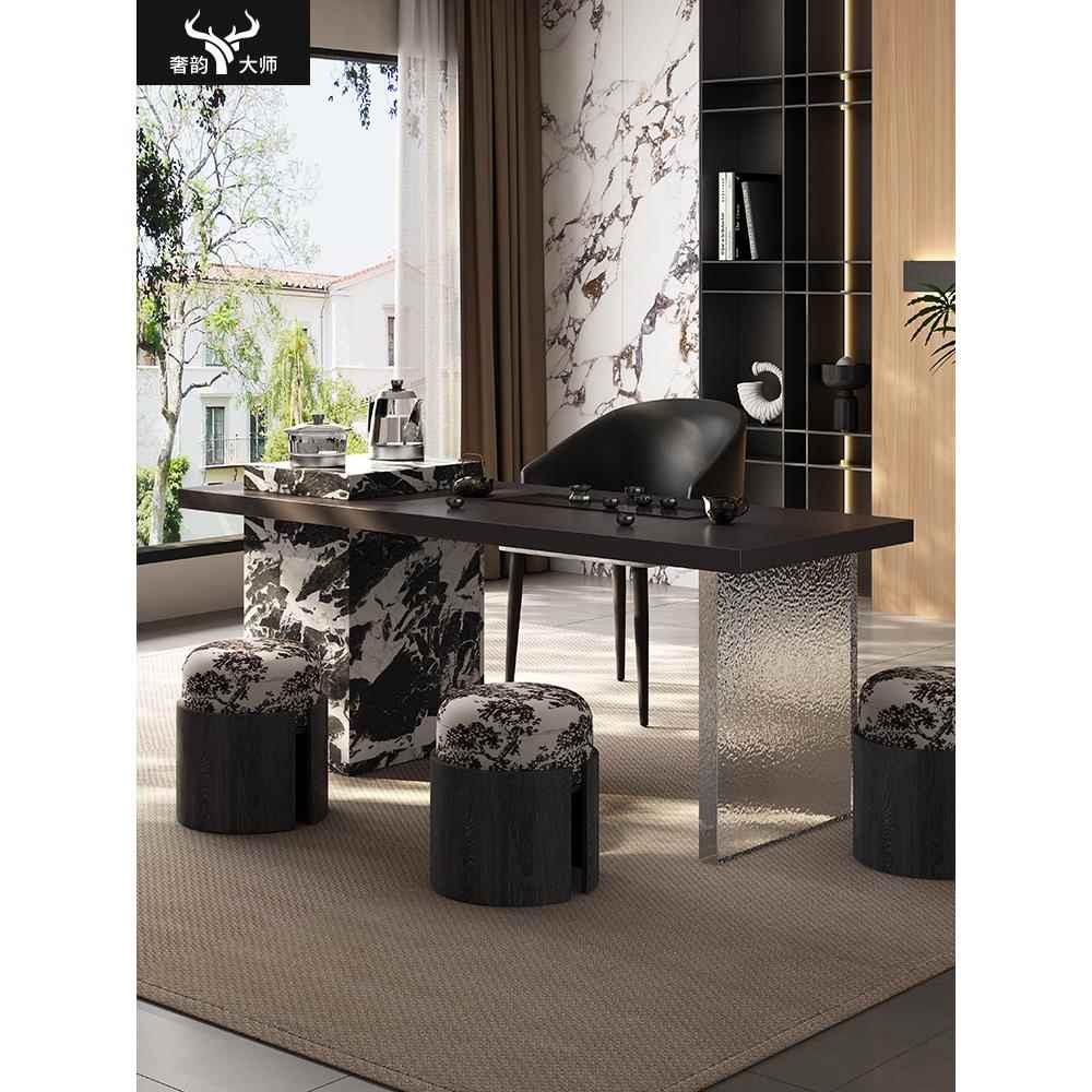 正品意式茶桌家用小台阳轻奢极简茶客厅小型高级感板泡茶桌岩台茶