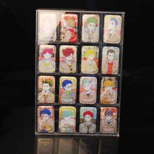 高透明亚克力吧唧展示架 排球少年烫金方收纳展示架子成列盒子