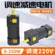 90W 调速减速电机单相交流齿轮马达可调变速220V小型电机6