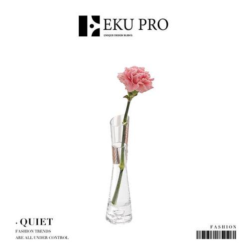 EKU PRO·静竹·轻奢迷你花器客厅小口径玻璃瓶花瓶摆件 | Quiet