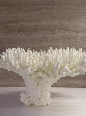 现简约简几代何仿真珊瑚树脂摆件样饰板间售极楼处装艺术GEL家居