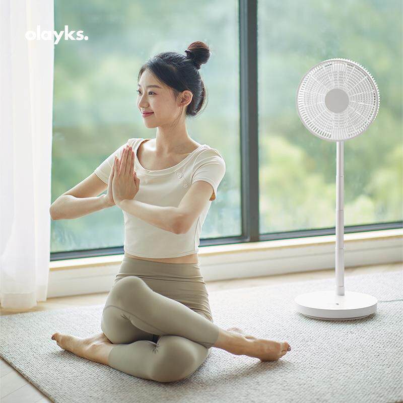 olayks欧莱克折叠落地电风扇台式家用轻音伸缩大风力空气循环扇
