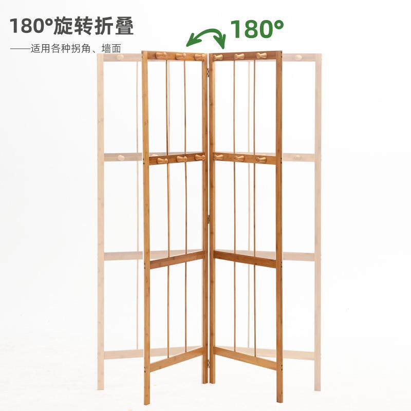 转角卧衣帽架楠VLM竹扇形简易落地实木墙挂衣架室靠挂包置物架衣
