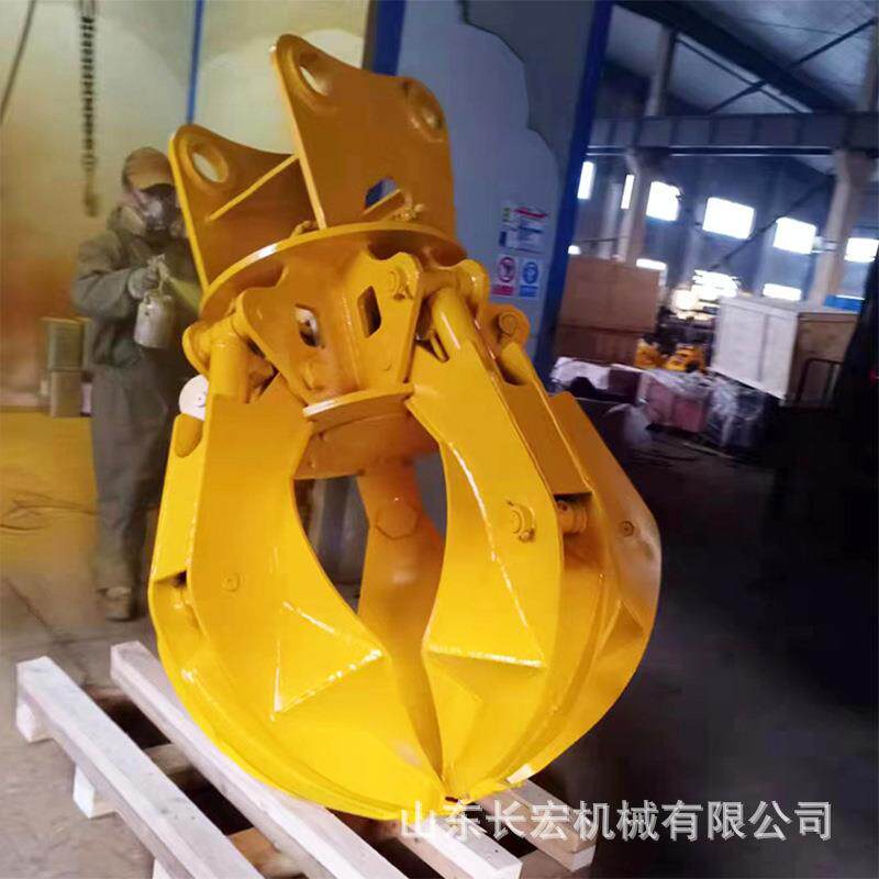 属具钢铁抓钢机挖机多瓣梅花抓旋转式固定式液压莲花抓挖掘机