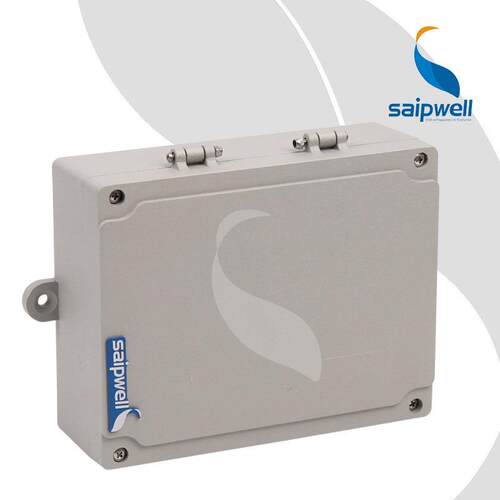saipwell工程用带耳翻盖仪表接线盒180*140*55防尘防水金属接线盒