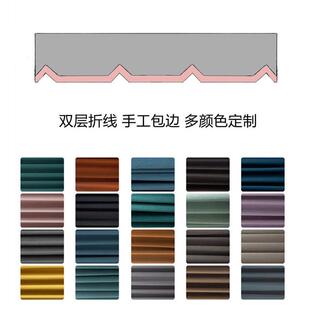 现代自窗帘头头顶部@幔全挡光魔术贴遮光jy帘粘卧室眉头飘简约窗