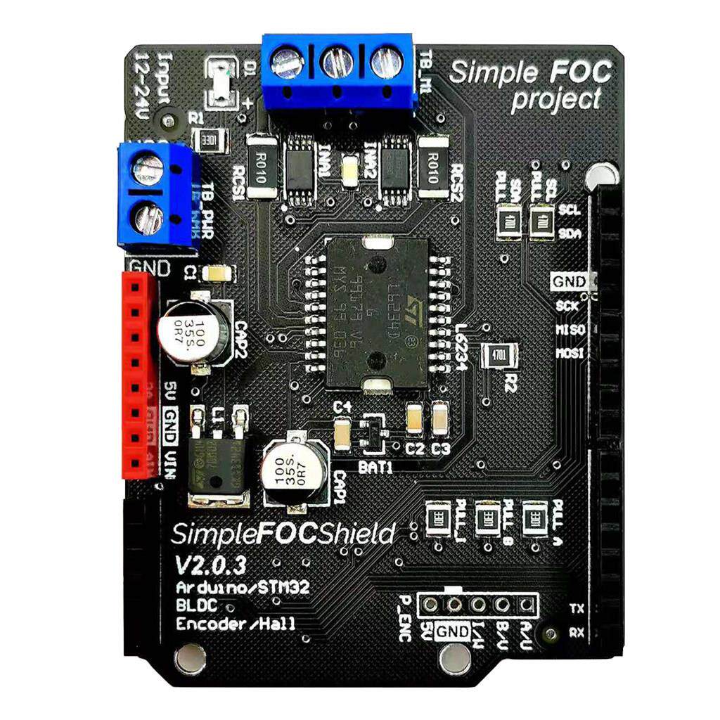 SimpleFOC Shield v2.0.4 v1.3.3 机械狗 BLDC 伺服 驱动开发板 - 实物图