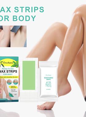 OceAura Hair Removal Wax Strips for Underarms, Legs, Arms -