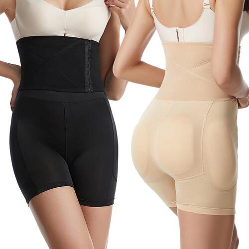 High-waisted body-shaping and slimming pants, enhanced