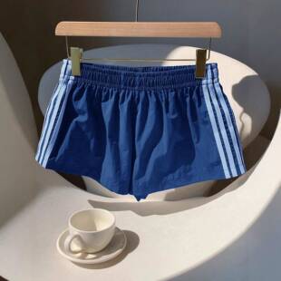 Womens Shorts Casual Striped Loose Fit Athleisure Athletic