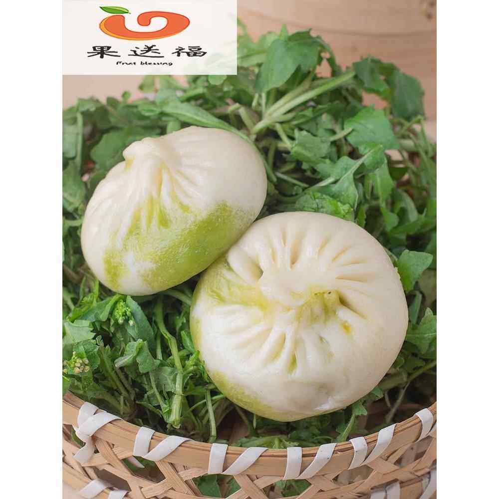 百年扬州特产富春包子菜包早餐冷冻速食荠菜包香菇菜包子300G6祇