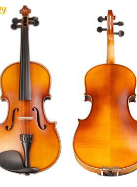 通灵小提琴 初学者 手工 磨白边练习小提琴