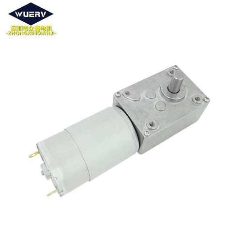 a58电机减速永磁扭矩直流55512v24v马达-金属杆涡轮涡大齿轮微型