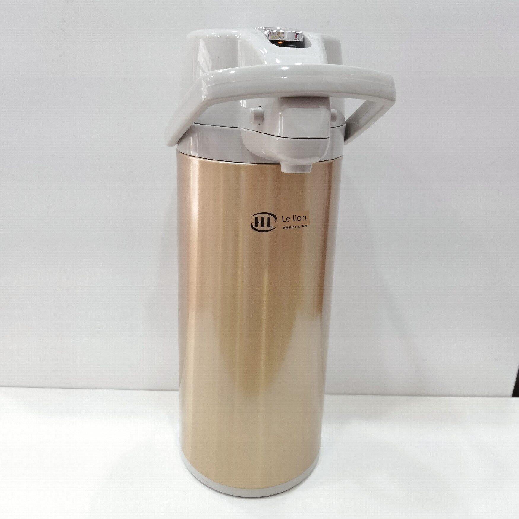乐狮保温壶气压式不锈钢热水瓶真空暖壶HXA2.5升气压壶瓶胆