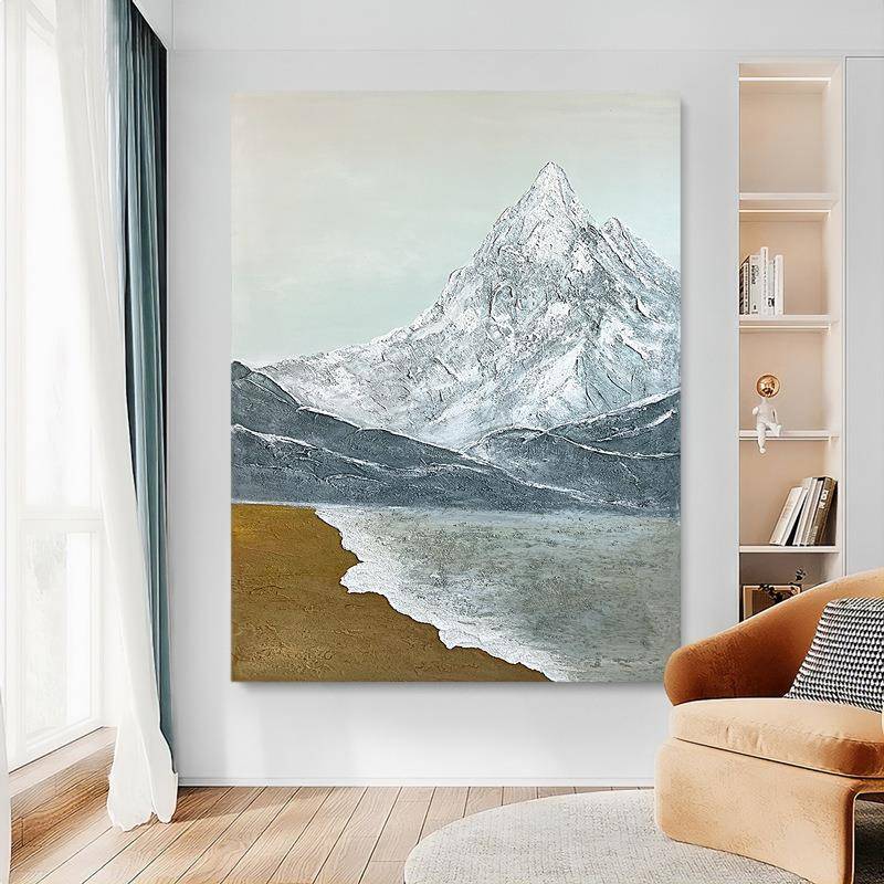 纯手绘大幅山水油画 沙发背景客厅卧室画玄关餐厅装饰画肌理挂画