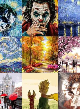Painting By Numbers DIY Paint By Number Home Room Decoration