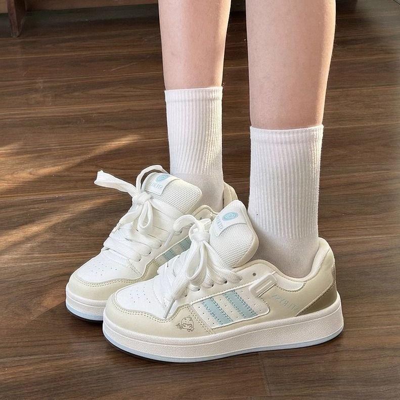 ins小白韩版厚底面包潮流老爹鞋