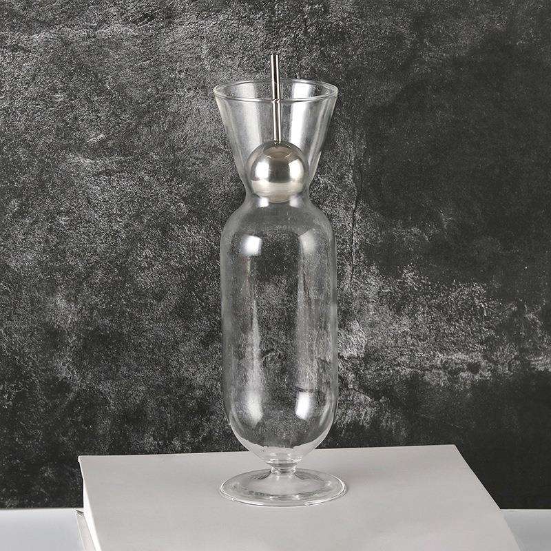 现代轻奢玻璃酒具酒瓶水壶摆件样板间售楼处酒柜抽象艺术软装饰品