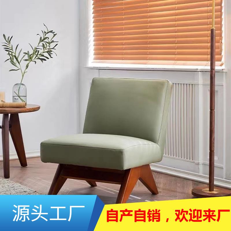 诧寂风民宿酒店休闲单人沙发复古样板间工作室网红拍摄昌迪加尔椅